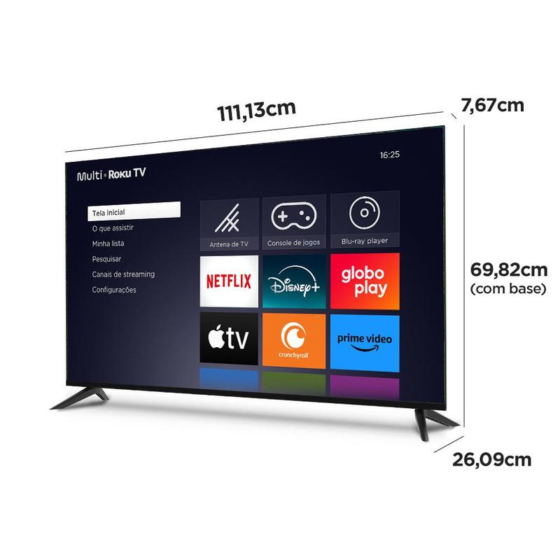 Smart TV DLED 50 4K Roku 4 HDMI 2 USB Wi-Fi Multi - TL059EX